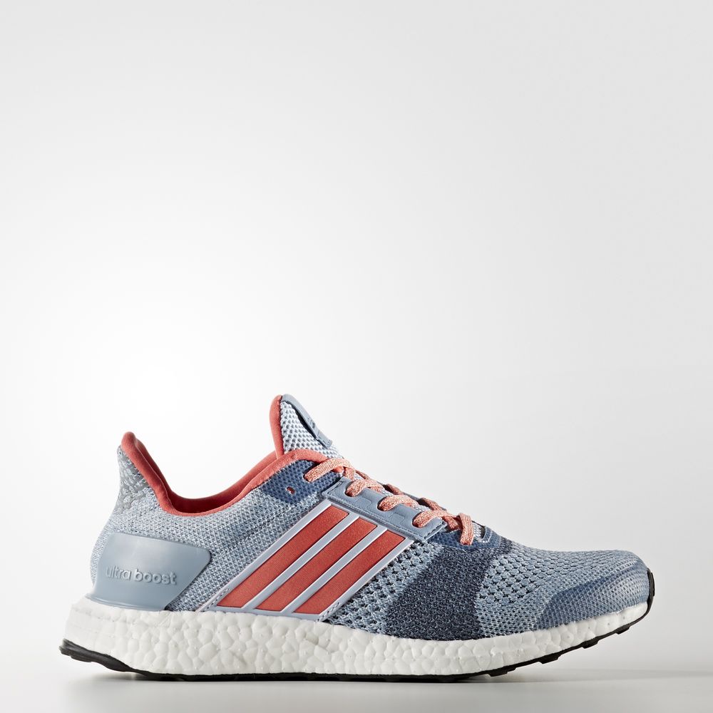 Adidas Ultra Boost St - παπουτσια για τρεξιμο γυναικεια - Μπλε/Κοραλι/Βαθυ Γκρι,Μέγεθος: EU 36 – 54